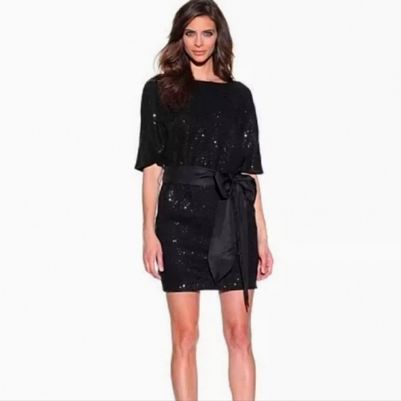 NWT BIRD By Juicy Couture ANYA Sequence Belted Pocketed Dress Sz P MSRP $498 - Picture 1 of 7